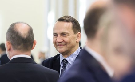Radosław Sikorski, szef Ministerstwa Spraw Zagranicznych, przed posiedzeniem Rady Ministrów