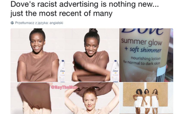 Rasistowska reklama Dove. Marka wybieliła czarnoskórą kobietę w reklamie