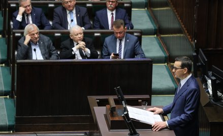 Mateusz Morawiecki wygłasza w Sejmie expose