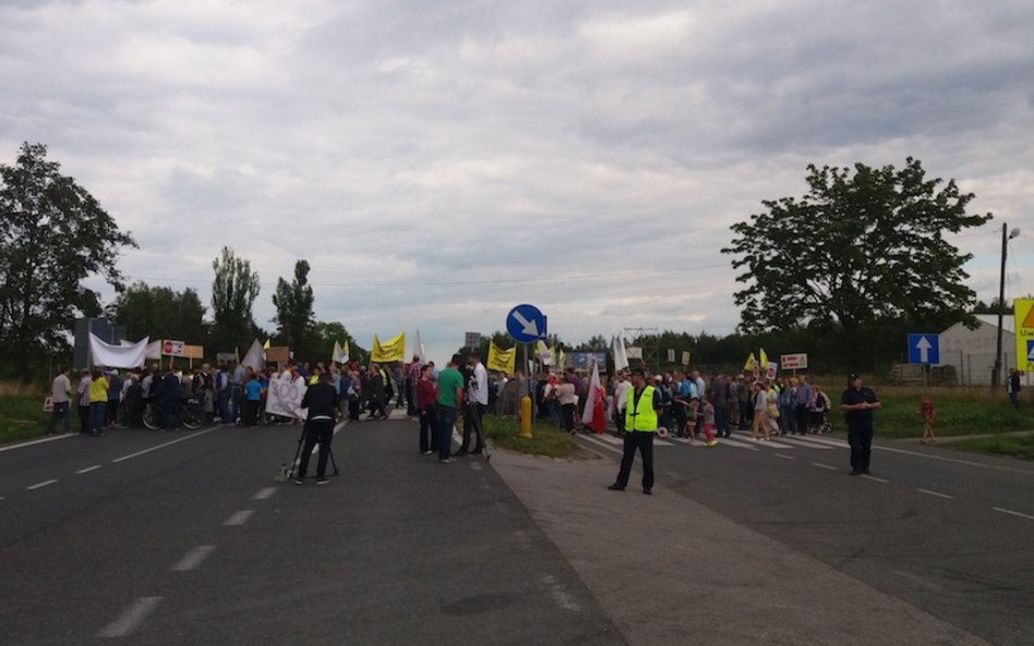 Protest na trasie Warszawa - Katowice