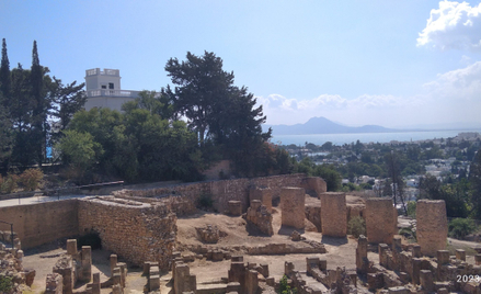 Ze wzgórza Byrsa rozciąga się ładna panorama Tunisu. To tam w starożytności założono Kartaginę. Mias