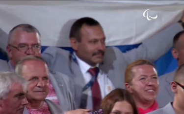 Andriej Fomoczkin z rosyjską flagą w Rio