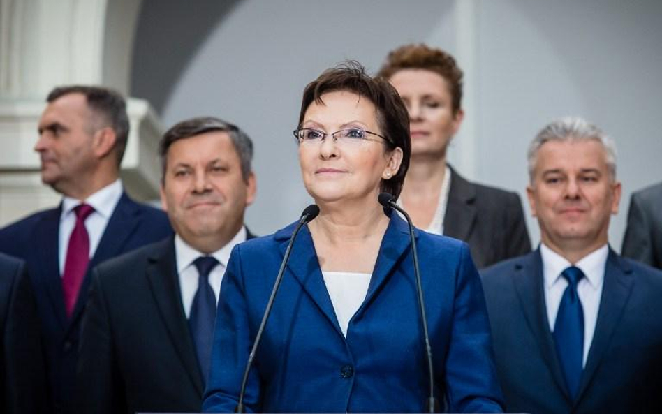 Ewa Kopacz podczas prezentacji składu nowego rządu - piątek 19 września