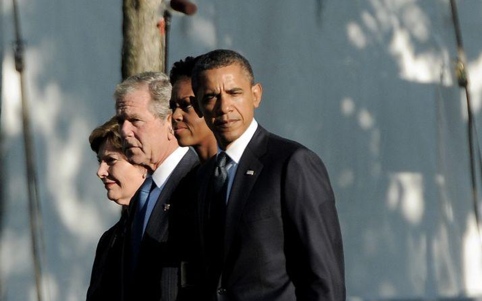 Obama i Bush wspólnie na uroczystościach