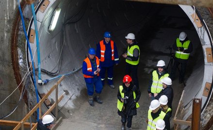 Tunel pod Wisłą, który odprowadza ścieki do oczyszczalni Czajka
