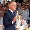 Prezydent Andrzej Duda podczas głównych uroczystości dożynkowych na Jasnej Górze w Częstochowie.