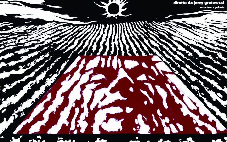 Plakat Krzysztofa Bednarskiego do Thanatosa polskiego w reż. Ryszarda Cieślaka w Teatrze Laboratoriu