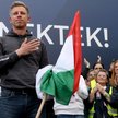 Peter Magyar podczas wiecu w Budapeszcie, 13 kwietnia