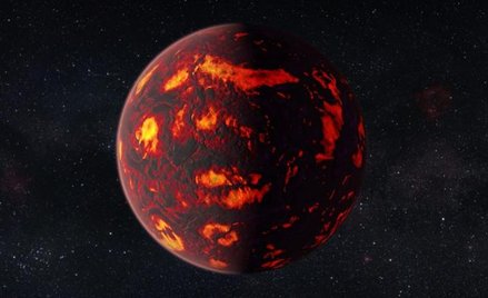 Niegościnny glob 55 Cancri e (wizja artysty)