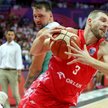 Polak Michał Sokołowski w meczu grupy D mistrzostw Europy koszykarzy ze Słowenią
