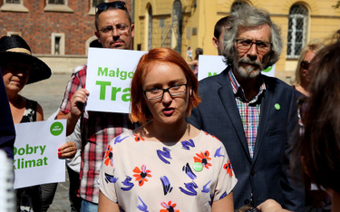 Przewodniczący partii Zieloni - Małgorzata Tracz i Marek Kossakowski