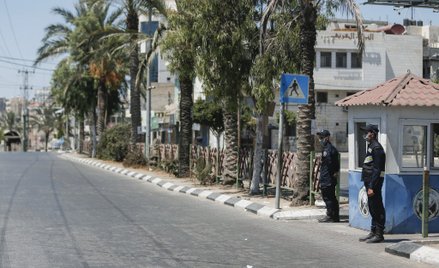 Palestyński posterunek policji w Strefie Gazy