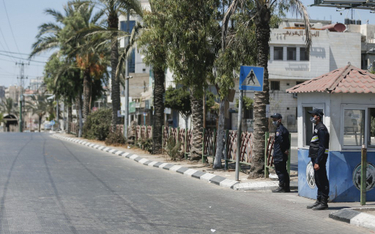 Palestyński posterunek policji w Strefie Gazy