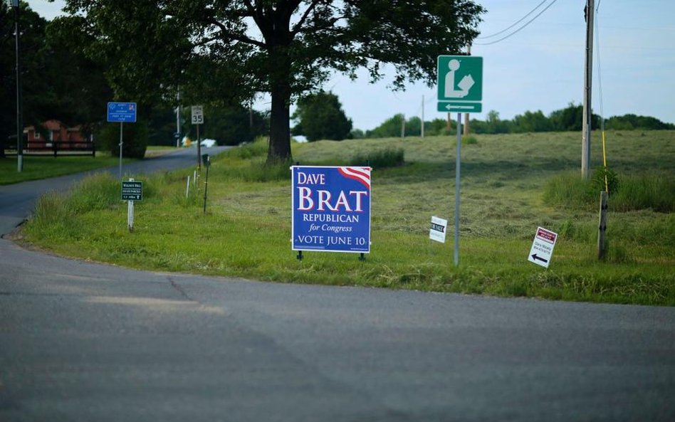 Plakat wyborczy Dave'a Brata w Wirginii, USA (czerwiec 2014)
