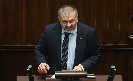 Minister sprawiedliwości, prokurator generalny Waldemar Żurek na sali obrad Sejmu.