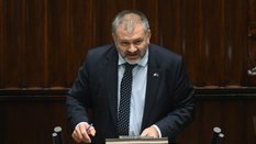 Minister sprawiedliwości, prokurator generalny Waldemar Żurek na sali obrad Sejmu.
