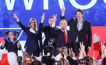Karol Nawrocki z żoną Martą, córką Kasią oraz synami Antonim i Danielem.