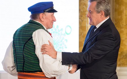 Jan Kmita i minister kultury Piotr Gliński