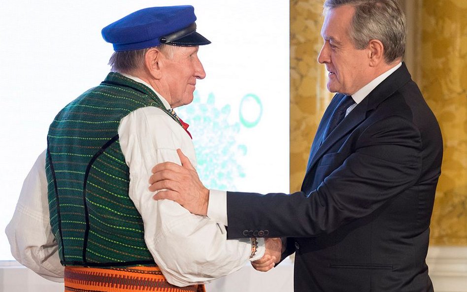 Jan Kmita i minister kultury Piotr Gliński