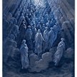 Tak anioły wyobrażał sobie francuski malarz i grafik Gustave Doré ilustrujący „Boską Komedię” Danteg
