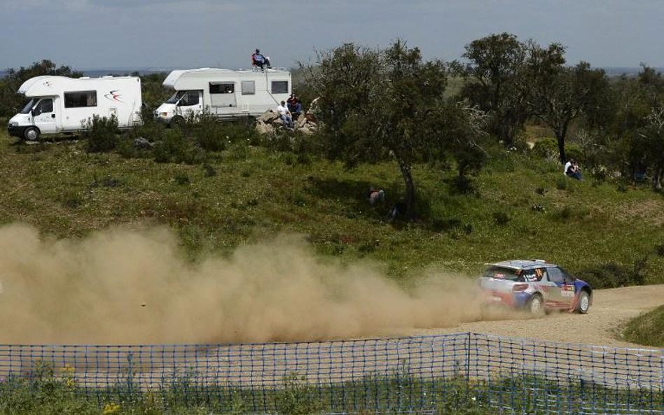 Kubica podczas rajdu w Portugalii
