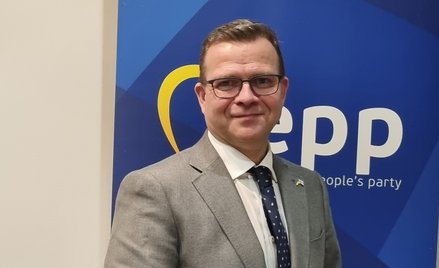 Petteri Orpo, szef Kokoomus, kandydat na premiera Finlandii podczas spotkania EPP w Helsinkach 9 mar