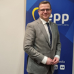 Petteri Orpo, szef Kokoomus, kandydat na premiera Finlandii podczas spotkania EPP w Helsinkach 9 mar