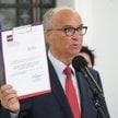 Wicemarszałek Sejmu, współprzewodniczący Nowej Lewicy Włodzimierz Czarzasty podczas konferencji pras