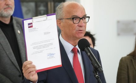 Wicemarszałek Sejmu, współprzewodniczący Nowej Lewicy Włodzimierz Czarzasty podczas konferencji pras