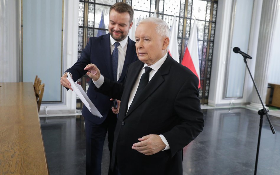 Rafał Bochenek i Jarosław Kaczyński