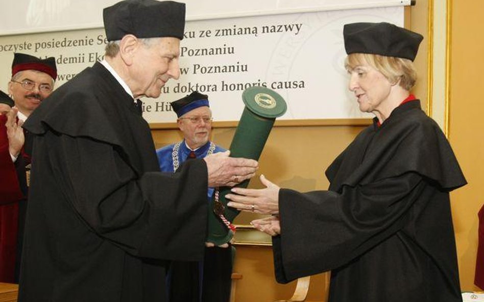 Danuta Hübner w piątek odebrała doktorat honoris causa na Uniwersytecie Ekonomicznym w Poznaniu