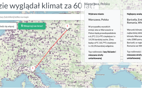 Klimat w Warszawie za około 60 lat może, przy najmniej optymistycznym scenariuszu, przypominać ten w