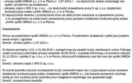 Wzór pozwu o rozwiązanie s.c.