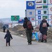 Uchodźcy z Ukrainy na przejściu granicznym w Medyce.