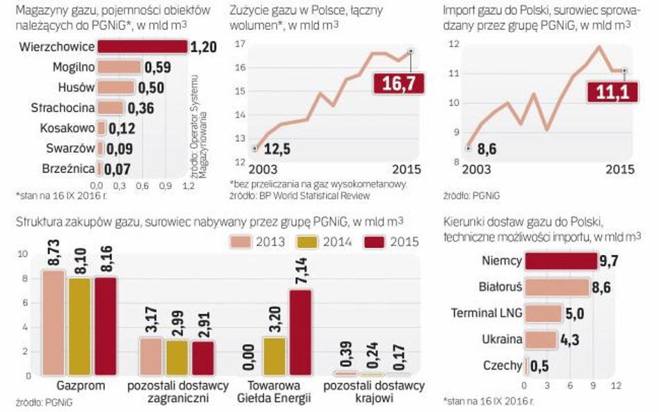 Od kilku lat zużycie i import gazu utrzymują się na stabilnym poziomie