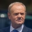 Premier Donald Tusk podczas wypowiedzi dla mediów w Ośrodku Konferencyjno-Szkoleniowym Straży Granic