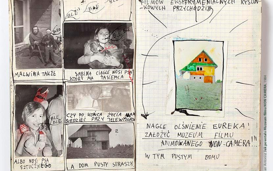 Jak powstalo muzeum filmu noncamera;Ilustracja z książki Juliana Antoniszczaka "Opowieści graficzne"