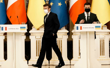 Prezydent Emmanuel Macron był we wtorek w Kijowie u prezydenta Wołodymyra Zełenskiego