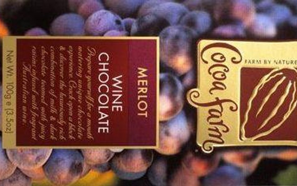 Rodzynki nasączone winem Merlot w mleczno-deserowej czekoladzie z Australii