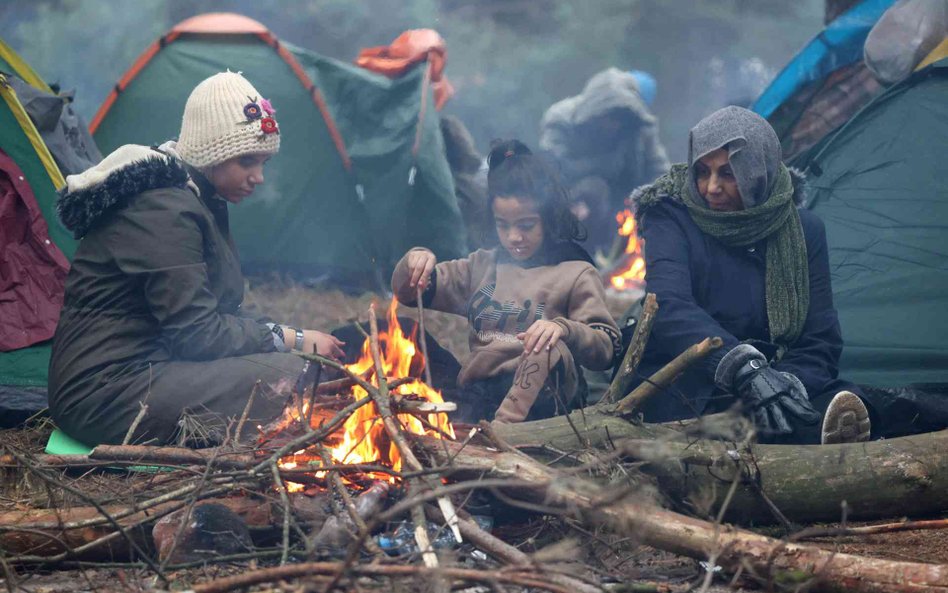 Imigranci na granicy Polski z Białorusią