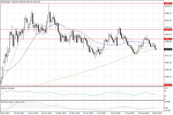 Notowania złota – dane dzienne