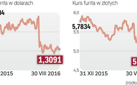Funt osłabł po czerwcowym referendum