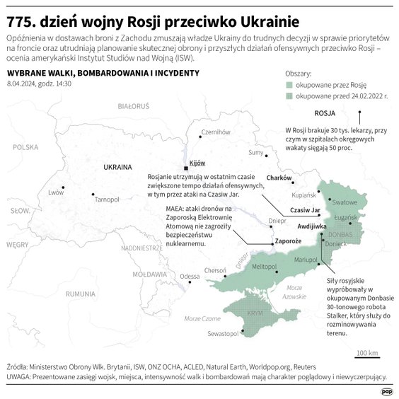 Aceasta a fost situația de pe front în a 775-a zi de război