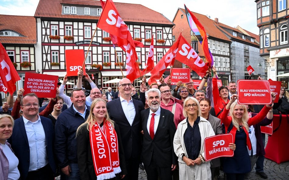 Ostatni wiec wyborczy SPD przed wyborami w Saksonii-Anhalt