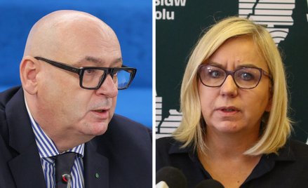 Wicemarszałek Sejmu Piotr Zgorzelski z PSL i minister klimatu i środowiska Paulina Hennig-Kloska z P