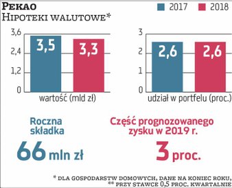 Pekao ma hipoteki frankowe warte prawie 3,3 mld zł. Na koniec roku ich udział w portfelu brutto wyno