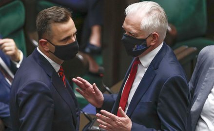 Prezes PSL Władysław Kosiniak-Kamysz i prezes Porozumienia Jarosław Gowin