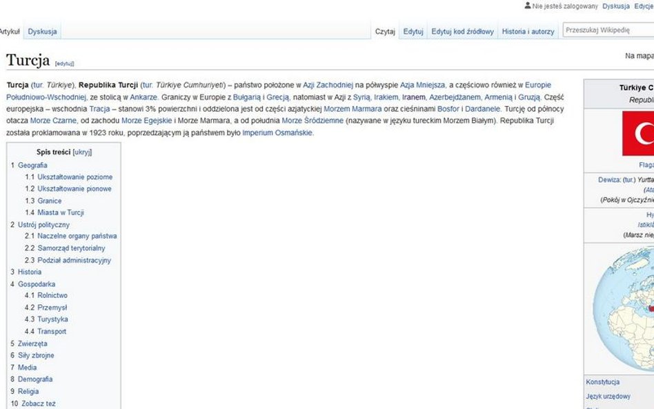 Turecki sąd: Blokowanie Wikipedii to naruszenie wolności słowa