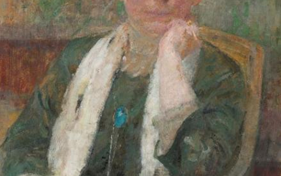 Olga Boznańska „Portret kobiety w szalu”, ok. 1912 roku