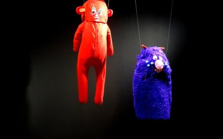 Duet Bracia (Agnieszka Klepacka oraz Maciej Chorąży) kostiumy z „Piosenek miłości i śmierci” w reż. 